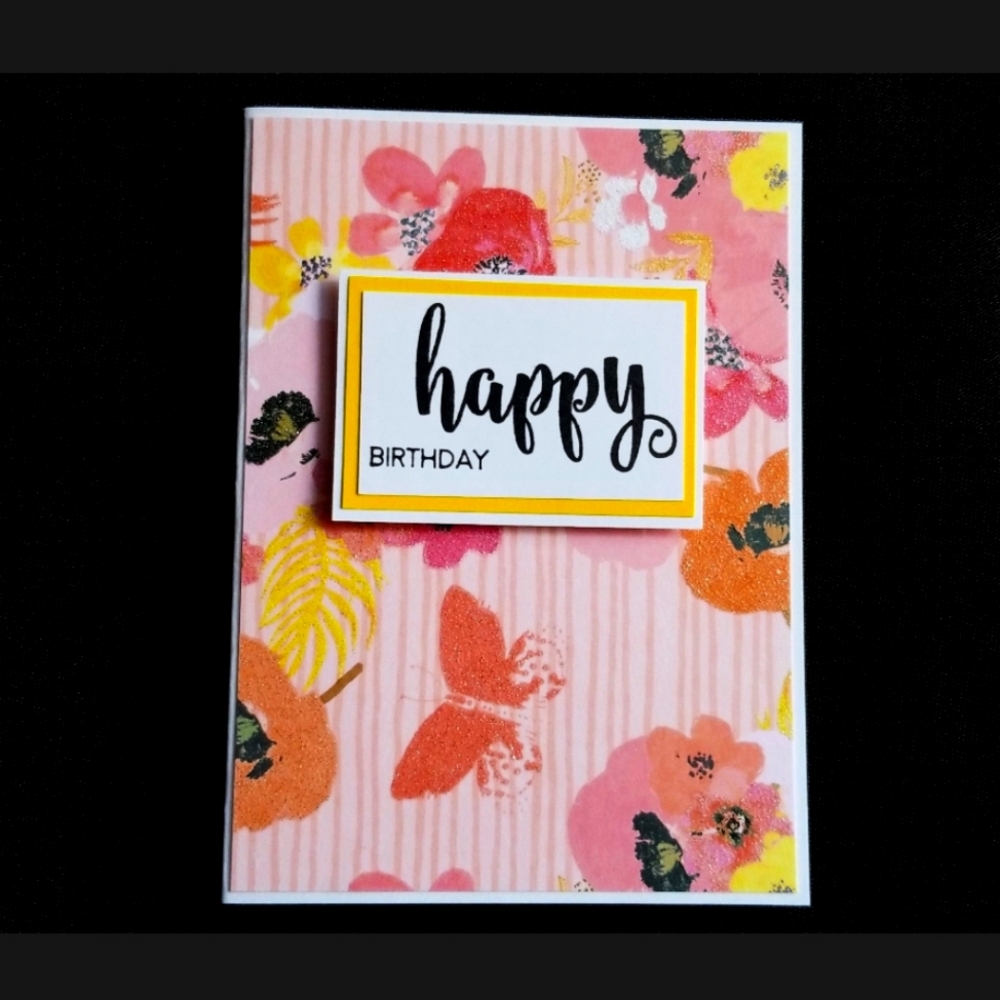 Handcrafted happy birthday card